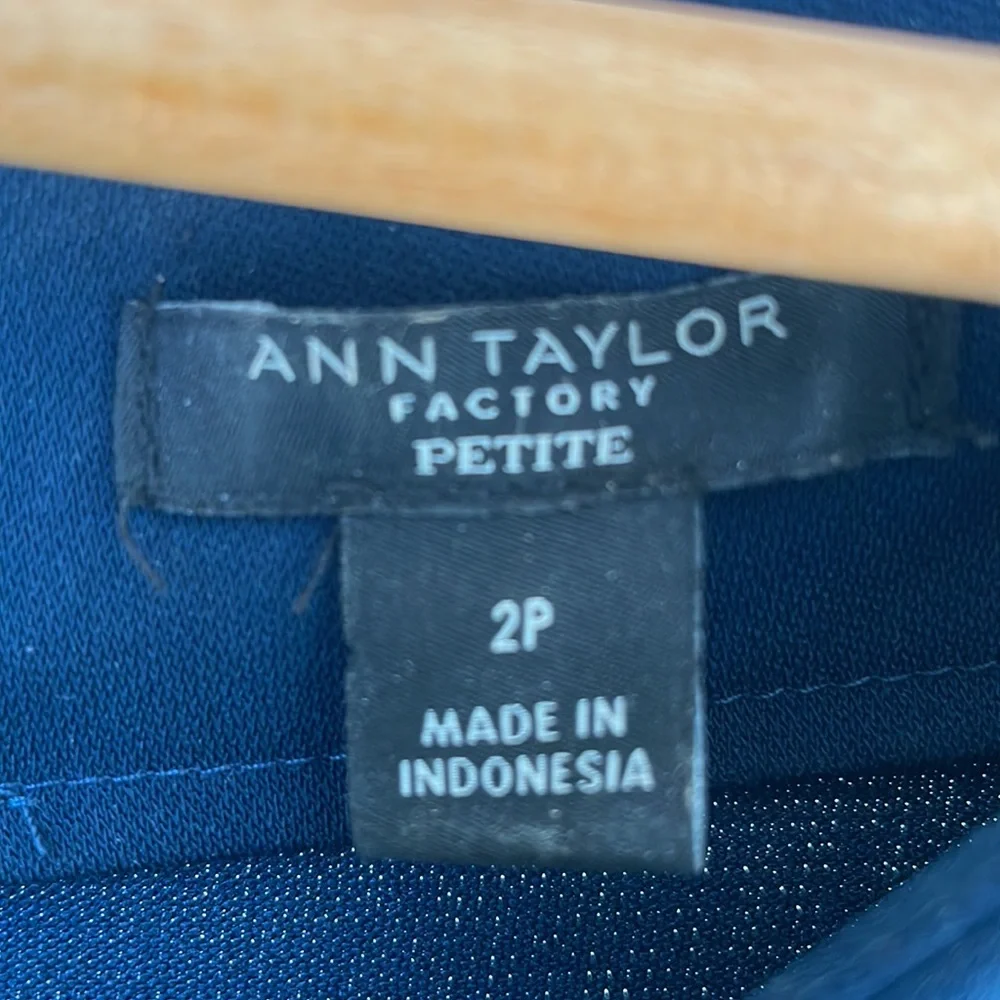 Ann Taylor Factory Size 2P Navy Blue Dress